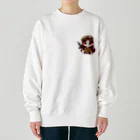 WakuWakustoreのarmy girl Heavyweight Crew Neck Sweatshirt