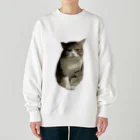 むっちり猫のむっちり丸の不機嫌な美猫 ミロ姫 Heavyweight Crew Neck Sweatshirt