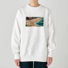 かてこの洋服販売所の波の調べ Heavyweight Crew Neck Sweatshirt