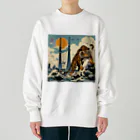 momonekokoのワイルドな虎 Heavyweight Crew Neck Sweatshirt