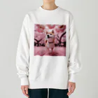 noririnoの桜犬 Heavyweight Crew Neck Sweatshirt