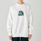 キューピットのふてくされワン Heavyweight Crew Neck Sweatshirt