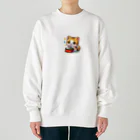 子猫カーニバルの子猫のお弁当タイム Heavyweight Crew Neck Sweatshirt