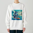 ふぇにゃんくすの波乗りファンキーたま Heavyweight Crew Neck Sweatshirt