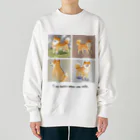 DoodleDenのハナとデイジーとナツとコロ Heavyweight Crew Neck Sweatshirt