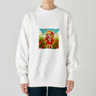 bottaの可愛い、リコピン、トマト食べてる Heavyweight Crew Neck Sweatshirt