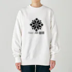 おもちショップの雪のドット結晶 Heavyweight Crew Neck Sweatshirt