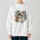 yae_8の猫　ストリートアート風 Heavyweight Crew Neck Sweatshirt