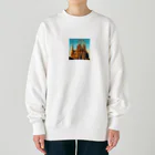 Pixel Art Goodsのサクラダファミリア（pixel art） Heavyweight Crew Neck Sweatshirt