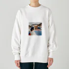 保護ねこねっこ倶楽部のスピードスターにゃんこ Heavyweight Crew Neck Sweatshirt