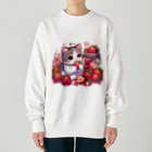 いちごと一緒🍓のいちごと猫シリーズ Heavyweight Crew Neck Sweatshirt