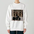 the blue seasonのゴシックの影に佇む漆黒のバイク Heavyweight Crew Neck Sweatshirt