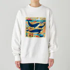 OHANA_087のアラスカの雄大な自然に暮らす人々と動物たちの調和 Heavyweight Crew Neck Sweatshirt