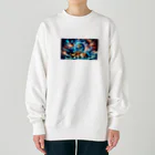 space catの夢見る猫 Heavyweight Crew Neck Sweatshirt