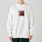 Y m @Y's shopの猫とマカロン Heavyweight Crew Neck Sweatshirt