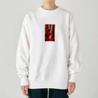 ニゴ猫　shopのred Rose heel  Heavyweight Crew Neck Sweatshirt