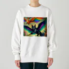 momonekokoの黒猫の魔法使い Heavyweight Crew Neck Sweatshirt