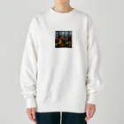 ganeshaの南米アンデス山脈のステンドグラス Heavyweight Crew Neck Sweatshirt