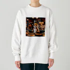 Ssanのコックきつねさん Heavyweight Crew Neck Sweatshirt