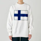 お絵かき屋さんのフィンランドの国旗 Heavyweight Crew Neck Sweatshirt