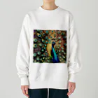 makaron_ronの孔雀油絵風 Heavyweight Crew Neck Sweatshirt