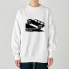 QUQU_WORKSのノーラングラーノーライフ 登坂デザイン ジープ ブラック Heavyweight Crew Neck Sweatshirt