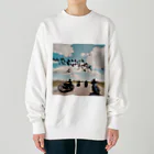 the blue seasonの風を切って、空と地を繋ぐ Heavyweight Crew Neck Sweatshirt