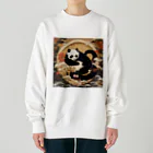 pandownloadの和風の最強パンダ Heavyweight Crew Neck Sweatshirt