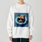 メロンパン猫のサマーキャット Heavyweight Crew Neck Sweatshirt