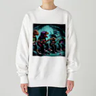 momonekokoのROCKな恐竜 Heavyweight Crew Neck Sweatshirt