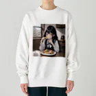 sgt-chikaraの朝食中の女子高生2 Heavyweight Crew Neck Sweatshirt