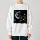 YUDAのAIアトリエの月と幻想 Heavyweight Crew Neck Sweatshirt