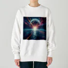 chikokuma76の宇宙の美しい未来を切り開く月の輝き✨ Heavyweight Crew Neck Sweatshirt