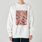 AQUAMETAVERSEの花柄のプリント　なでしこ1478 Heavyweight Crew Neck Sweatshirt