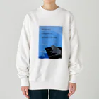 mirinconixの俳句/古池や 蛙飛び込む 水の音 Heavyweight Crew Neck Sweatshirt