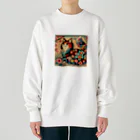 chaochao0701の浮世絵風　カラフル猫「Ukiyo-e-style Colorful Cat」「浮世绘风格的多彩猫」 Heavyweight Crew Neck Sweatshirt