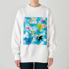 きたのかんむりのきらきら♪ねこ Heavyweight Crew Neck Sweatshirt