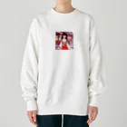 Cartoonのかわいい巫女さん Heavyweight Crew Neck Sweatshirt