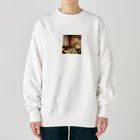 EMAKIの和紋様 x 猫　竹と猫の和室 Heavyweight Crew Neck Sweatshirt