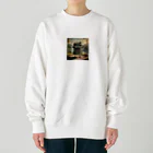 AI妖怪大図鑑のゴミ箱妖怪　ダボさん Heavyweight Crew Neck Sweatshirt