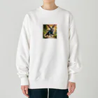 Umeshopの走り回るウサギ Heavyweight Crew Neck Sweatshirt