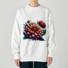 Have-good-luckのふんわりした花「ダリア」 Heavyweight Crew Neck Sweatshirt