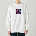 波乗り南国🏝️のスカルくん Heavyweight Crew Neck Sweatshirt