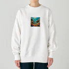 koucheru"s shopのカメの遊び Heavyweight Crew Neck Sweatshirt