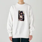 美少女学院の黒髪美少女　美鈴ちゃん　メイド Heavyweight Crew Neck Sweatshirt