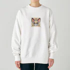 ゆうちゃんNFTいいねの耳長が可愛いフェネックちゃん32 Heavyweight Crew Neck Sweatshirt