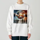 Qten369の愛は地球を救うα Heavyweight Crew Neck Sweatshirt