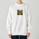 JAMnano1837の猫 in 花園 Heavyweight Crew Neck Sweatshirt