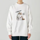 ヒロワークスのもふもふネコ Heavyweight Crew Neck Sweatshirt