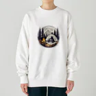 shime_savaの焚火とキャンプとバイクと Heavyweight Crew Neck Sweatshirt